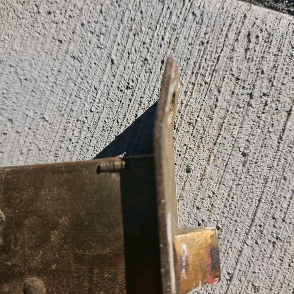 Vintage Brass Door Hardware Lot Antique Knobs Lock Chamber Cover Hinges Screws - Picture 14 of 16